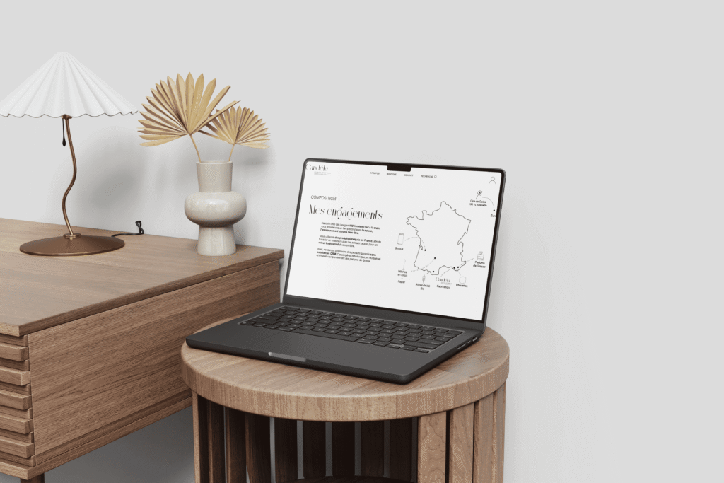 Mockup page à propos Candela