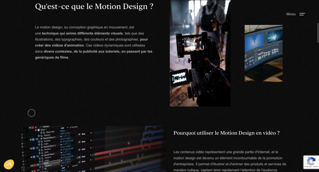 page de blog sur le motion design, pertusatofilms